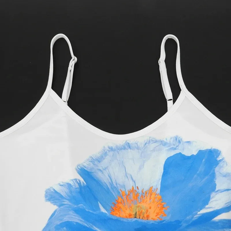 Vestido Mini Sexy Blanco sin Mangas